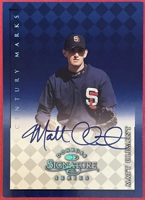 Autógrafo Matt Clement 1998 Donruss Signature Century/100 #D 079/100 Padres Foto 1 de 2