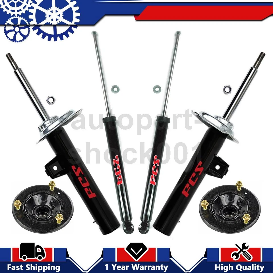 6 Amortiguadores delanteros traseros puntales montaje para BMW 330xi 2005 2004 2003 2002 2001 Foto 1 de 4