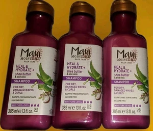 3 Maui Moisture Hair Care Shea Butter Shampoo SULFATE FREE Aloe Vera hair 13 Fl - Picture 1 of 5