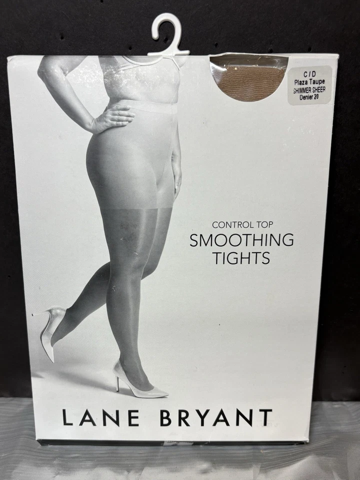 Medias alisadoras Lane Bryant Control Top C/D Plaza Taupe Shimmer transparentes EE. UU. Foto 1 de 4