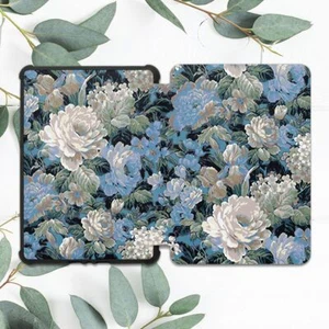 Retro Blue Flowers Aesthetic Case For All-new Kindle 10th Gen Kindle Paperwhite - Picture 1 of 3