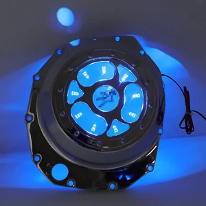 Cubierta de embrague de motor LED azul para Suzuki GSX1300R Hayabusa B-king Chr Ver a través - Imagen 1 de 12