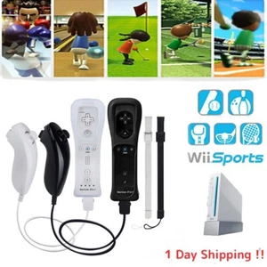 Mando a distancia incorporado Motion Plus Wii Nunchuck para Nintendo Wii Wii U Controller EE. UU. - Imagen 1 de 142