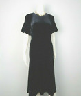 Ralph Lauren Black Label Black Velvet Short Sleeve Party Dress Sz 8