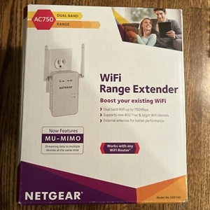 NETGEAR - AC750 Dual-Band Wi-Fi Range Extender - White, Model EX6100 - Picture 1 of 2