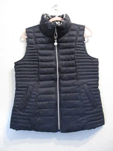 Gilet imbottito reversibile donna Nautica taglia L blu navy zip davanti peso medio - Foto 1 di 8