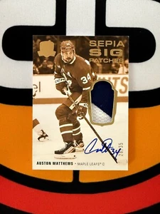 Parches Auston Matthews 2023-24 Upper Deck The Cup Sepia Sig /35 #SSP-AM - Imagen 1 de 2