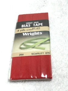 (3) WRIGHTS BIAS TAPE SINGLE FOLD 076 Scarlet - Picture 1 of 2