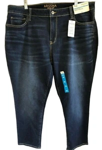 Womens Superflex Mid Rise Ankle Denim Jeans Jrs Sz 19 NWT Arizona Jean Co - Picture 1 of 7
