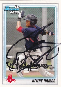 HENRY RAMOS BOSTON RED SOX SIGNED 2010 CARD ARIZONA DIAMONDBACKS CINCINNATI REDS - Picture 1 of 1