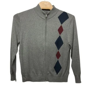 John Bartlett Consensus Men's Full Zip Up Sweater Gray Long Sleeve Size L - Picture 1 of 9