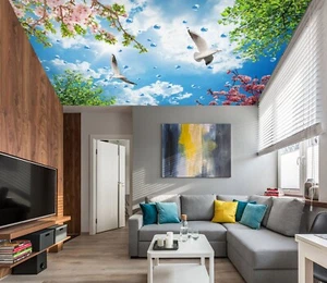 3D Blue Bubbles G4349 Ceiling WallPaper Murals Wall Print Decal Deco Erin 2023 - Picture 1 of 5