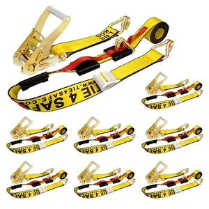 Remolque para carros camión camión paquete de 8"" x 10' sobre neumáticos correa de trinquete automático - Imagen 1 de 7