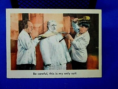 THE THREE STOOGES 1959 FLEER CREAM BACK CARD #51 BE CAREFUL,THIS IS MY ONLY SUIT - Image 1 of 2