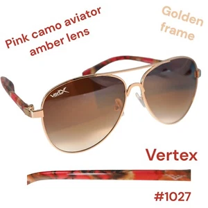 Pilotenstil heißrosa Tarnbrille #1027 gelbe Gläser - Bild 1 von 1