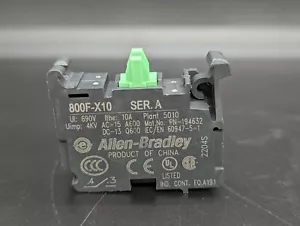 ALLEN BRADLEY 800F-X10 1NO CONTACT ONE PIECE - Picture 1 of 5