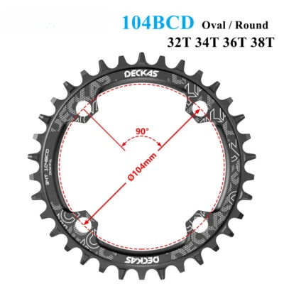 MTB Road Bike Crank Set 104 BCD Positive And Negative Teeth 32T-38T Chainring - Image 1 of 4