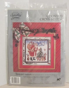CANDAMAR - SOMETHING SPECIAL - SANTA AND ANIMALS - COUNTED CROSS STITCH KIT  - Picture 1 of 2