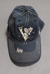 CCM Athletic Equipment PRO OK'd Pittsburg Penguins NHL Black Hat w/ Stitching - Picture 1 of 7