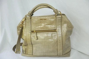 Bolso Grande MIU MIU Enorme Topo Esmaltado Cocodrilo Cocodrilo Cocodrilo Bolso Mensajero Cartera - Imagen 1 de 12