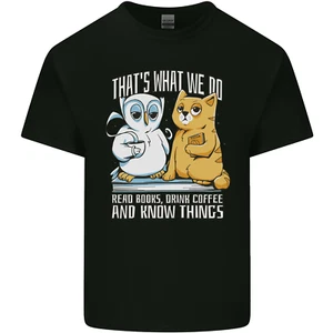 Camiseta De Niños Lector De Libros De Búho Y Gato - Imagen 1 de 67