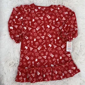 Carters Infant Toddler Girls Red Holiday Fleece Nightgown Gown Nightie 5T - Picture 1 of 5