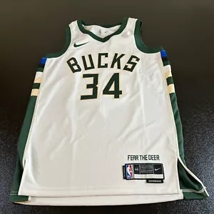 Nike Milwaukee Bucks Jersey Giannis Antetokounmpo #34 Mens Medium White NWOT - Picture 1 of 11
