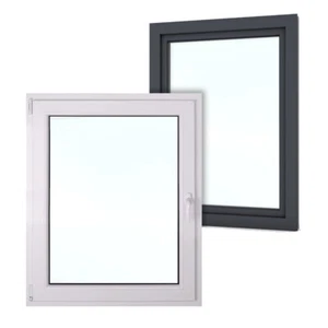 Kunststofffenster Anthrazitgrau 100 x 120 cm Festverglasung PVC Fenster nach Maß - Bild 1 von 14