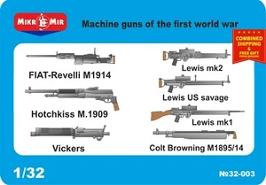 Mikro Mir 32-003 Mitragliatrici della prima guerra mondiale 7 pz. - Scala 1/32 DE - Foto 1 di 12
