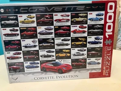 Corvette Jig saw puzzle Evolution of the American car 1000 pieces New - Image 1 of 4
