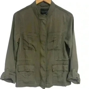 Sanctuary x Anthropologie Jacket Women’s Size XS Army Green Military Utility Zip - Picture 1 of 9