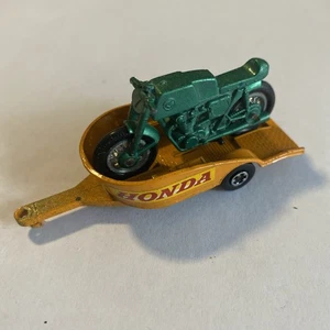 Vintage Lesney Matchbox Superfast 38 Honda Motorcycle and Trailer XLNT 1970 - Picture 1 of 9