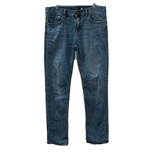 Banana Republic Mens Slim Fit Mid Rise Stretch Blue Jeans Distressed Sz 34 x 34 - Picture 1 of 12