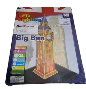 SEALED New Buildream 3D Puzzle Big Ben LED Lighting 28 pcs, Collectible! - Picture 1 of 2
