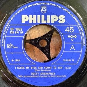 DUSTY SPRINGFIELD - I Close My Eyes And Count To Ten - VINYL SINGLE - Philips 68 - Picture 1 of 3