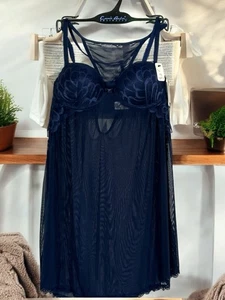 Carrie Amber Intimates Lace Sheer Babydoll & Thong Panty Set Size XL CABBYDLL - Picture 1 of 6