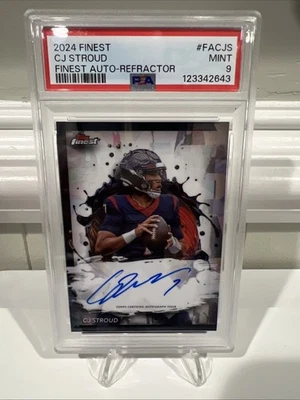 C.J. Stroud 2024 Topps Finest - Finest Auto Refractor PSA 9 🔥🔥 Texans - Image 1 of 2