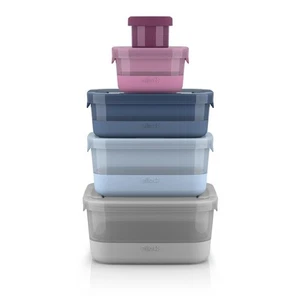 Plastic Mixed Meal Prep 10Pc, 5 Pack Set- BPA Free Food Storage Containers wi... - Picture 1 of 5