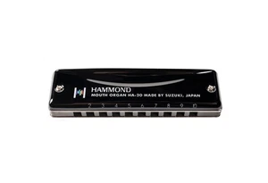 Suzuki Hammond HA-20 C Key 10-Hole Harmonica Brass Cover Aluminum Body New - Picture 1 of 6