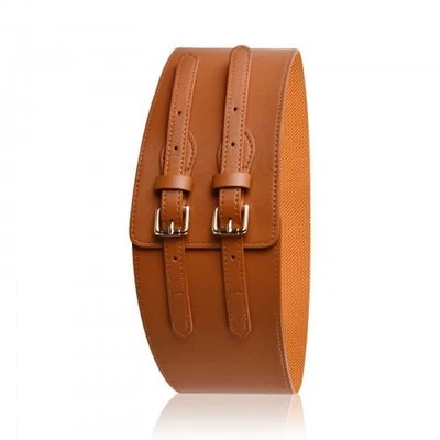 Ceinture large beige - Ceinture élastique en cuir pour femme - Ceinture éléga... - Photo 1/4