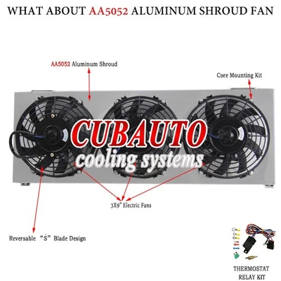 VENTILADOR DE RADIADOR ELÉCTRICO + CUBIERTA + RELÉ PARA JEEP CHEROKEE XJ 4,0 L 1991-2001 Foto 1 de 4