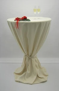 EXKLUSIV Stehtisch Husse, rund 60cm, Farbe Champagner 1 - Bild 1 von 1