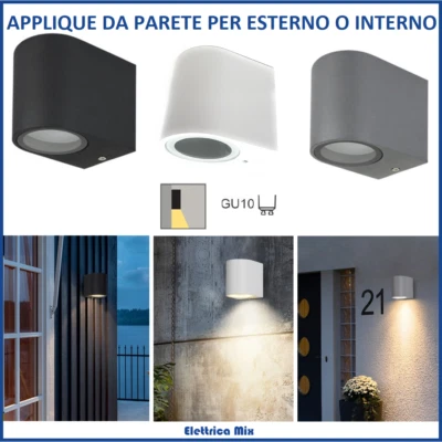applique per da esterno interno parete a led lampada giardino muro faretto ip65* - Immagine 1 di 3