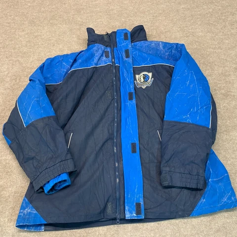 Dallas Mavericks Men's Jacket 2XL Blue Vintage Basketball NBA Full Zip Coat Cover