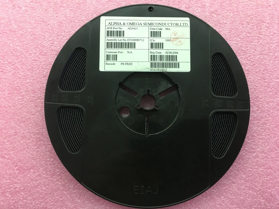 (MOLINETE DE 1.857 PEÇAS) AO3413, A&O, MOSFET P-CH 20V 3A SOT23, ROHS - Imagem 1 de 1