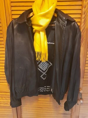 14.000$ Zilli of France bread WINNER leather jacket, cashmere zipout + silk Gold - Image 1 of 4