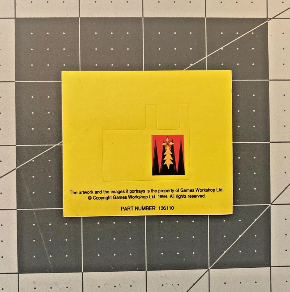 Vintage Warhammer 40K SPACE WOLVES BANNER Sticker part # 136110 marines OOP I24 - Image 1 of 1
