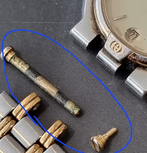 Gucci 9000l 9000 L Lady Bar Bracciale Custodia Connettore Cinghia Riparazione Fix Parte Leggi