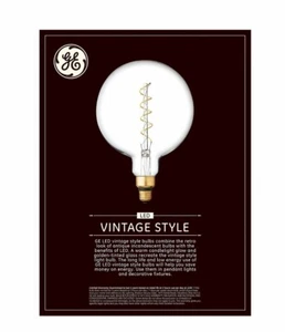 GE Globe LED Vintage Glühbirne, Spirale G63 Klarglas LED Edison Birne - Bild 1 von 3