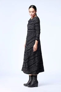 Vestido OSKA irregular malla punto lagenlook talla 2, M / bolsillos elástico midi maxi - Imagen 1 de 9